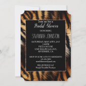 Invitation Poster de animal de tigre noir (Devant)