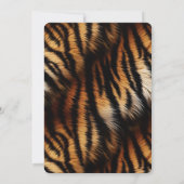 Invitation Poster de animal de tigre noir orange (Dos)
