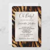 Invitation Poster de animal de tigre noir orange (Devant)