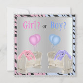 Invitation Poster de animal, lapins et lits d'enfant révélate (Dos)