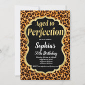 Invitation Poster de animal Leopard vieilli à la perfection (Devant)