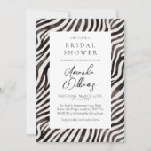 Invitation Poster de animal moderne Blak & Fête des mariées b (Devant)