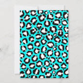 Invitation Poster de animal moderne Cyan Blue Leopard (Dos)