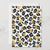 Invitation Poster de animal or noir parties scintillant motif (Dos)