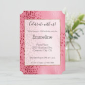 Invitation Poster de animal pointé rose (Debout devant)