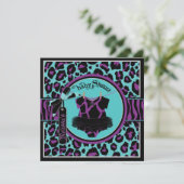 Invitation Poster de animal Rock Star Tutu Baby shower (Debout devant)