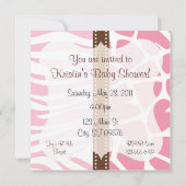 Invitation Poster de animal rose (Dos)