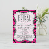 Invitation Poster de animal rose clair Zebra (Debout devant)