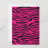 Invitation Poster de animal rose clair Zebra (Dos)