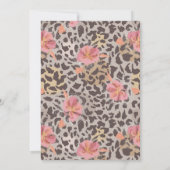 Invitation Poster de animal rose Floral Bachelorette (Dos)