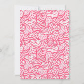 Invitation Poster de animal rose pâle Coeur Galentines (Dos)