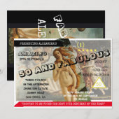 Invitation Poster de cinéma 50 et Fabulous Aphrodite Annivers (Devant / Derrière)