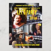 Invitation Poster de cinéma do-it-yourself action photo drame (Devant / Derrière)