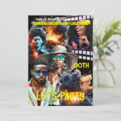 Invitation Poster de cinéma espion aventure melanin héros pho (Debout devant)