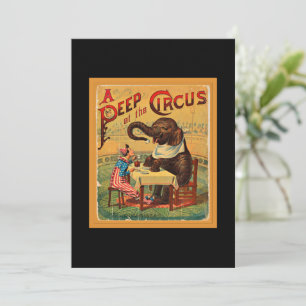 Invitation Poster de cirque vintage : Circus Elephant