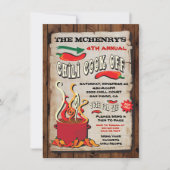 Invitation Poster de la fête CHILI COOK OFF (Devant)