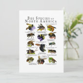 Invitation Poster de l'espèce d'abeilles en Amérique du Nord (Debout devant)