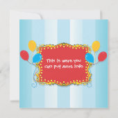 Invitation Poster de l'invitation de la fête du carnaval de P (Dos)