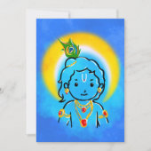 Invitation Poster de Mur d'art Cute Little Krishna (Devant)