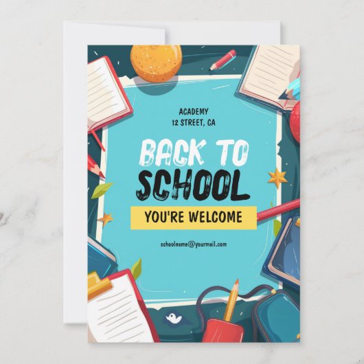 Invitation Poster de retour à l'école (Devant)