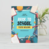 Invitation Poster de retour à l'école (Debout devant)