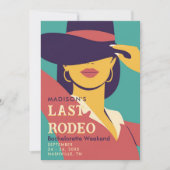 Invitation Poster de Rodéo Retro dernier les années 70 Bachel (Devant)