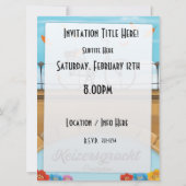 Invitation Poster de voyage de Keizersgracht Canal Amsterdam (Dos)