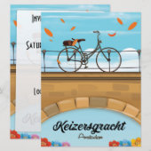 Invitation Poster de voyage de Keizersgracht Canal Amsterdam (Devant / Derrière)