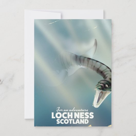 Invitation Poster de voyage monstre Loch Ness Scotland (Dos)