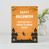 Invitation Poster d'Halloween Orange (Debout devant)