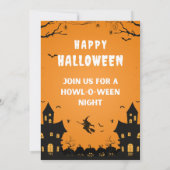 Invitation Poster d'Halloween Orange (Dos)
