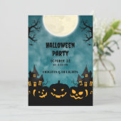Invitation Poster d'invitation de la fête d'Halloween éffraya (Debout devant)