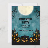 Invitation Poster d'invitation de la fête d'Halloween éffraya (Dos)