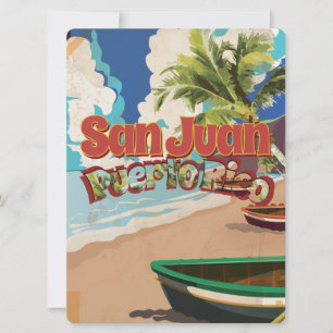 Invitation Poster du Vintage voyage de San Juan Porto Rico