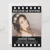 Invitation Poster Film Bande Mariage noir et blanc (Devant)