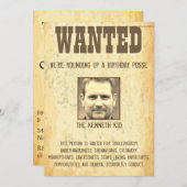 Invitation Poster Recherché 50e anniversaire 🤠 Vieux-Ouest V (Devant / Derrière)