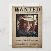 Invitation Poster Recherché 50e fête d'anniversaire Photo Vin (Devant)