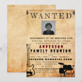 Invitation Poster Recherché Famille Réunion Barbecue Invitati (Devant / Derrière)