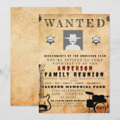 Invitation Poster Recherché Famille Réunion Barbecue Invitati (Devant / Derrière)