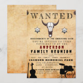 Invitation Poster Recherché Famille Réunion Barbecue Invitati (Devant / Derrière)