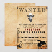 Invitation Poster Recherché Famille Réunion Barbecue Invitati (Devant / Derrière)