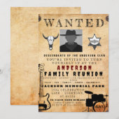 Invitation Poster Recherché Famille Réunion Barbecue Invitati (Devant / Derrière)