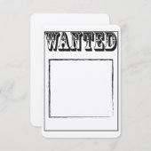 Invitation Poster Recherché personnalisé (Devant / Derrière)