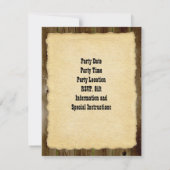 Invitation Poster Recherché personnalisé, Bandit d'anniversai (Dos)