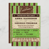 Invitation Poster Rustique : Apple Green Custom Wedding (Devant / Derrière)