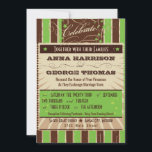 Invitation Poster Rustique : Apple Green Custom Wedding<br><div class="desc">Ce faire-part de mariage à l'allure occidentale, dans les tons marron foncé, crème et vert pomme, fera une déclaration audacieuse. Les étoiles et les tourbillons sont l'accent parfait pour des arrangements complexes de texte et de lignes. Le design a été déprimé et vieilli pour une sensation vintage. Le libellé est...</div>