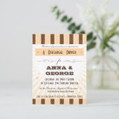 Invitation Poster rustique : Dîner de répétition à la crème e (Debout devant)