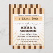 Invitation Poster rustique : Dîner de répétition à la crème e (Devant / Derrière)