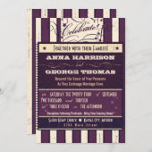 Invitation Poster rustique : Eggplant Dream Mariage personnal (Devant / Derrière)