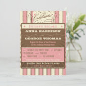 Invitation Poster rustique : Mousse de fraises Mariage person (Debout devant)